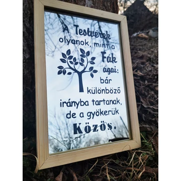 Gravírozott tükör Testvéreknek