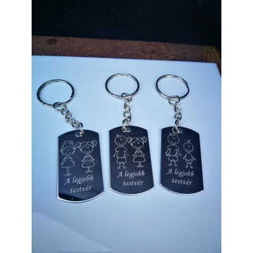 Egyedi rozsdamentes acél medál – nyaklánc vagy kulcstartó