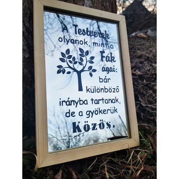 Gravírozott tükör Testvéreknek