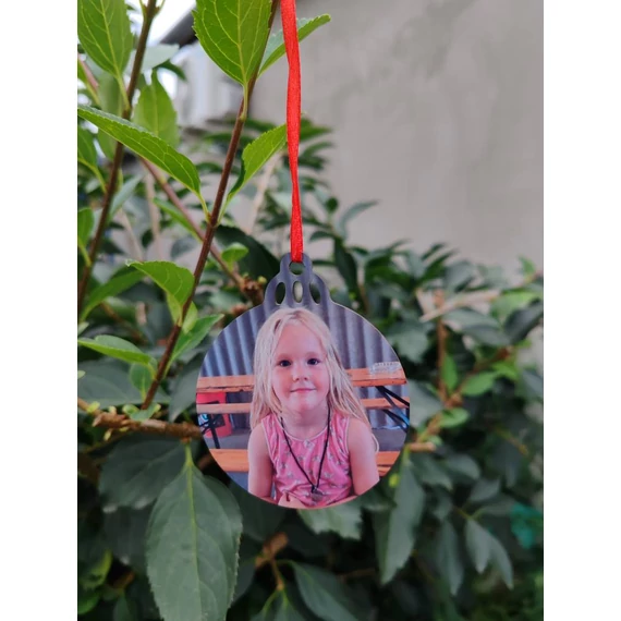 Egyedi fotós karácsonyfa dísz