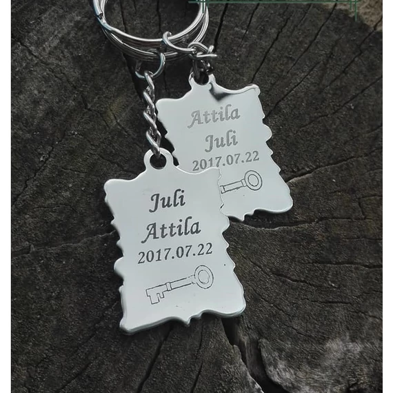 Egyedi rozsdamentes acél medál – nyaklánc vagy kulcstartó