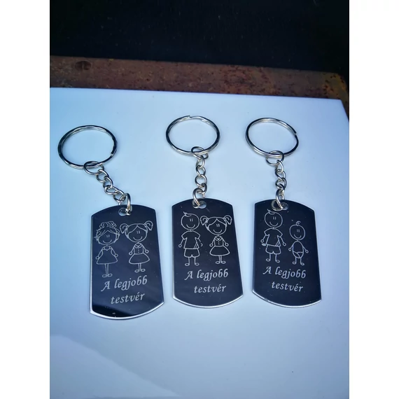 Egyedi rozsdamentes acél medál – nyaklánc vagy kulcstartó