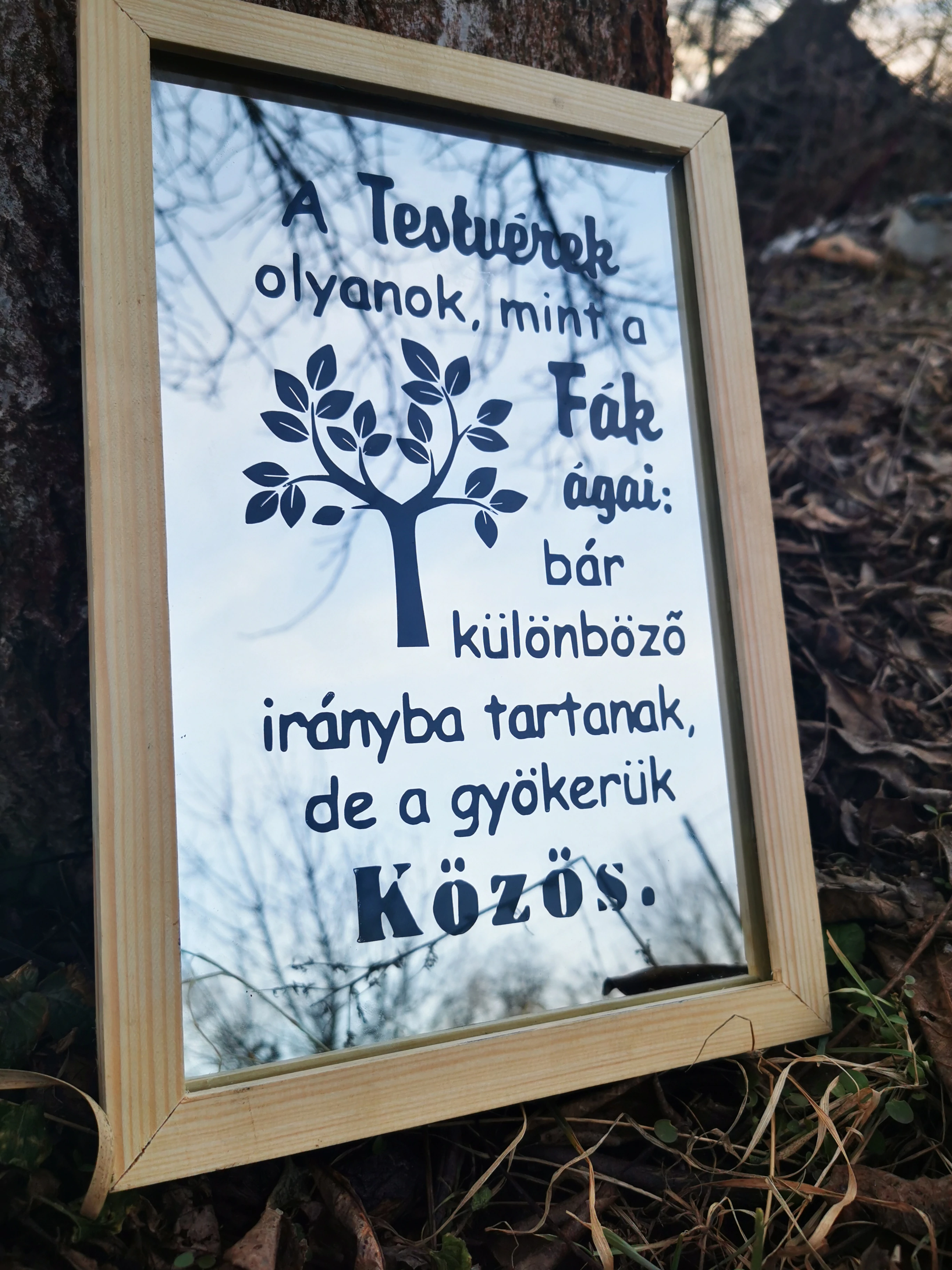 Gravírozott tükör Testvéreknek